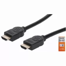 Cable Hdmi Manhattan Canal Ethernet, 5 M, 18 Gbit/s, Negro
