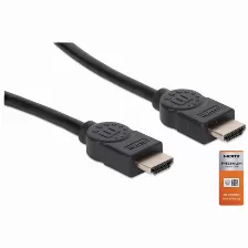 Cable Hdmi Manhattan Canal Ethernet, 5 M, 18 Gbit/s, Negro
