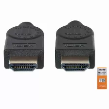 Cable Hdmi Manhattan Canal Ethernet, 5 M, 18 Gbit/s, Negro