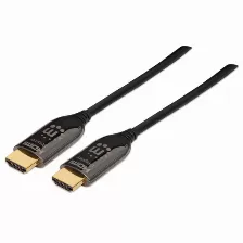 Cable Hdmi Manhattan Cable Hdmi óptico Activo Con Clasificación Plénum V. 2.0, 30 M, 18 Gbit/s, Negro