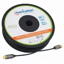 Cable Hdmi Manhattan Cable Hdmi óptico Activo Con Clasificación Plénum 50 M, 18 Gbit/s, Negro