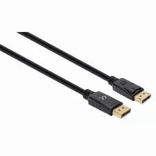 Cable Displayport Manhattan Cable Displayport 8k V1.4 Displayport 1.4, 3 M, Negro