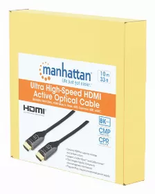 Cable Hdmi Manhattan V. 2.1, Canal Ethernet, 10 M, 48 Gbit/s, 4320p, Negro