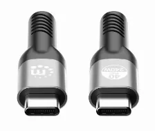 Cable Manhattan Usb Tipo C Thunderbolt 4, Transferencia De Datos 40000 Mbit/s, 1 Metro, Color Negro