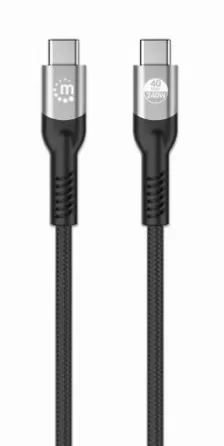 Cable Manhattan Usb Tipo C Thunderbolt 4, Transferencia De Datos 40000 Mbit/s, 1 Metro, Color Negro