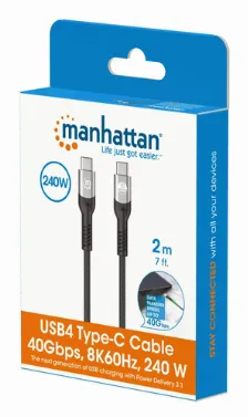 Cable Usbc V4 Thunderbolt C-c 2m (356381) Manhattan