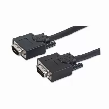 Cable Manhattan Vga 8mm, Vga Macho- Macho, 7.5 Metros, (372978) Negro