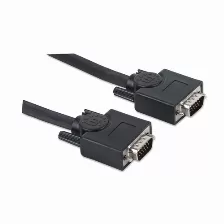 Cable Manhattan Vga 8mm, Vga Macho- Macho, 7.5 Metros, (372978) Negro