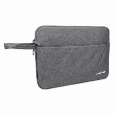 Funda Manhattan, Funda Para Notebook De Hasta 14.5 Pulgadas, Poliester, Color Gris, Resistente Al Agua