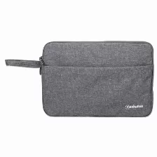 Funda Manhattan, Funda Para Notebook De Hasta 14.5 Pulgadas, Poliester, Color Gris, Resistente Al Agua