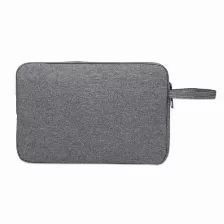 Funda Manhattan, Funda Para Notebook De Hasta 14.5 Pulgadas, Poliester, Color Gris, Resistente Al Agua