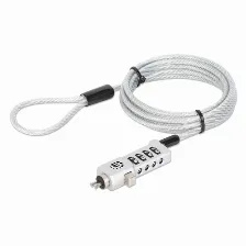 Cable Antirrobo Manhattan 440301 Kensington, Nano, Noble, Cerradura Con Combinación, 1.8 M, Carbono, Cloruro De Polivinilo (pvc), Acero, Plata
