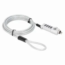 Cable Antirrobo Manhattan 440301 Kensington, Nano, Noble, Cerradura Con Combinación, 1.8 M, Carbono, Cloruro De Polivinilo (pvc), Acero, Plata
