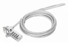 Cable Antirrobo Manhattan 440448, 2 M, Kensington, Cerradura Con Combinacion, Acero, Zinc, Plata