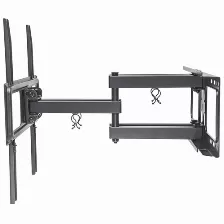 Soporte De Pared Manhattan, Maximo De 40kg De 32 A 55 Pulgadas, Articulado, Ajuste De Inclinacion, Giro O Nivel, Negro
