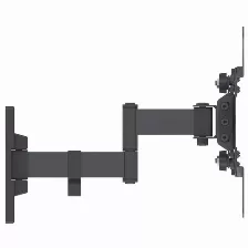 Soporte Manhattan Para Tv Plana De 13pulg Hasta 42, Doble Articulacion, Hasta 20kg, Color Negro