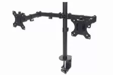 Soporte De Mesa Manhattan Para 2 Monitores 13pulg -32pulg, Hasta 16kg, (461528) Negro