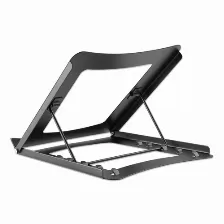 Soporte Para Laptop Manhattan Ajustable Para Laptops Y Tabletas, Negro, Acero, 25.4 Cm (10