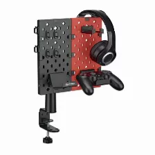 Soporte Manhattan Control De Juegos, Auriculares, Escritorio, Negro, Rojo