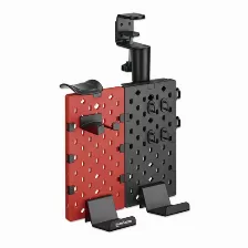 Soporte Manhattan Control De Juegos, Auriculares, Escritorio, Negro, Rojo
