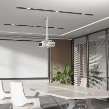 Soporte De Proyector Manhattan 462686 Techo, Max. 35 Kg, Acero, Blanco