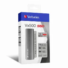 Unidad De Estado Solido Ssd Externo Verbatim Vx500 1tb, Usb-c, Usb-a, 500mb/s, 440mb/s, Plata