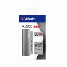 Unidad De Estado Solido Ssd Externo Verbatim Vx500 1tb, Usb-c, Usb-a, 500mb/s, 440mb/s, Plata