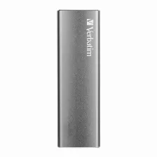 Unidad De Estado Solido Ssd Externo Verbatim Vx500 1tb, Usb-c, Usb-a, 500mb/s, 440mb/s, Plata