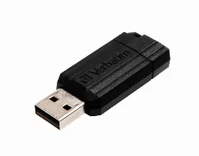 Memoria Usb Verbatim Pinstripe, 128gb, Usb, Retractil, Negro