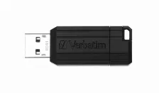 Memoria Usb Verbatim Pinstripe, 128gb, Usb, Retractil, Negro