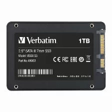 Ssd Verbatim Vi550 S3 1tb, 2.5, Serial Ata Iii Lectura 560 Mb/s, Escritura 535 Mb/s