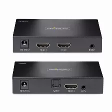 Extensor Startech.com Transmisor Y Receptor Av, 3840 X 2160, 2hdmi, Hasta 70 M, Negro