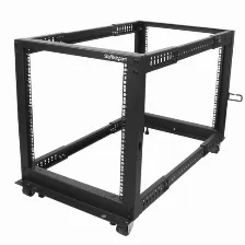 Rack Startech.com Tipo Rack O Bastidor Independiente, Capacidad Del Rack 12u, 4 Postes, Acero, Peso Max. 544 Kg, Color Negro, Incluye Tuercas Si