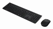 Kit Teclado Y Mouse Lenovo 4x31r64337 Interruptor De Llave De Tijera, Inalámbrico, Usb Tipo A, 1600 Dpi, Negro