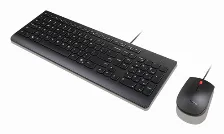 Kit Teclado Y Mouse Lenovo 4x31r64424 Usb, Alámbrico, 1600 Dpi, Negro