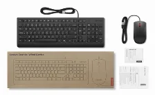 Kit Teclado Y Mouse Lenovo 4x31r64424 Usb, Alámbrico, 1600 Dpi, Negro