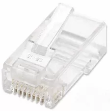 Bote De Conectores Rj45 Intellinet, Cat5e, 3 Puntas, Para Cable Solido, 100pzas