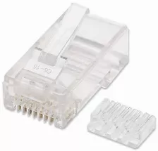 Plug Intellinet Rj-45 Cat6 Utp Solido, Bote Con 100 Piezas Transparentes