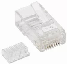 Plug Intellinet Rj-45 Cat6 Utp Solido, Bote Con 100 Piezas Transparentes