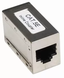 Conector Intellinet Cople Rj45-rj45 Cat5e Modular Metalico Utp Ftp Rj-45, Color Plata, Categoría Cat5e, Blindaje De Cable F/utp (ftp), Material Metal, Certificación Eia/tia, Ul