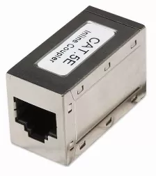 Conector Intellinet Cople Rj45-rj45 Cat5e Modular Metalico Utp Ftp Rj-45, Color Plata, Categoría Cat5e, Blindaje De Cable F/utp (ftp), Material Metal, Certificación Eia/tia, Ul
