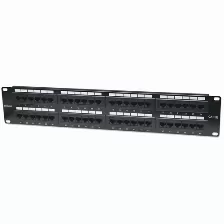 Panel De Parcheo Cat 5e, 48 Puertos, Rack 2 Niveles