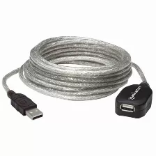 Cable Usb 2.0 Manhattan , 5 Metros, Macho A Hembra, Plata, (519779)
