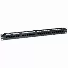 Panel De Parcheo Intellinet 520959, 24 Puertos, Cat 6, Montable En Rack, Negro