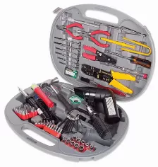 Juego De Herramientas Para Mantenimiento De Computadoras Manhattan (530217), 145 Piezas, Color Gris