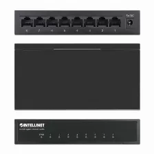 Switch Intellinet Rj-45 8, Gigabit Ethernet (10/100/1000), Negro