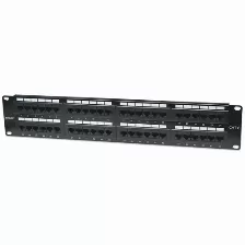 Panel De Parcheo Cat 6, 48 Puertos, Rack De 2 Niveles