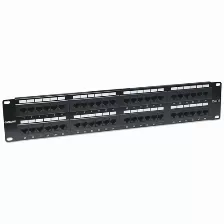Panel De Parcheo Cat 6, 48 Puertos, Rack De 2 Niveles