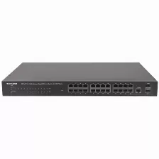 Switch Intellinet Gestionado, Rj-45 24, Gigabit Ethernet (10/100/1000), Negro