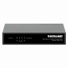 Switch Intellinet Poe-powered 5x Gigabit Cantidad De Puertos 5, Gigabit Ethernet (10/100/1000), 10 Gbit/s, Negro